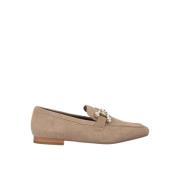 ALMA EN PENA Rhinestone Stirrup Moccasin Flat Sko Beige, Dam