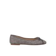 ALMA EN PENA Blank ballerina med strass Gray, Dam