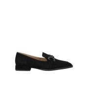 ALMA EN PENA Loafer med strassspänne Black, Dam