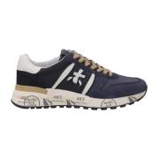 Premiata Mocka och Nylon Sneakers Blue, Herr