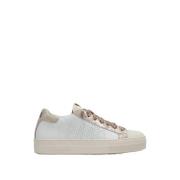 P448 Thea Champagne Sneakers Vit Guldton Detaljer White, Dam