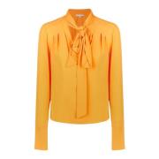 Patrizia Pepe Gul Ockra V-ringad Blus Orange, Dam