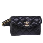 Chanel Vintage Pre-owned Laeder crossbodyvskor Black, Dam