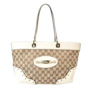 Gucci Vintage Pre-owned Canvas gucci-vskor Beige, Dam