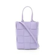 Bottega Veneta Vintage Pre-owned Laeder axelremsvskor Purple, Dam