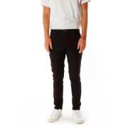 Blue de Gênes Slim Tapered Chino Byxor Black, Herr