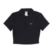 Nike Kortärmad Polo Crop Top Black, Herr