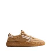 Puraai Beige Tyg Sneakers med Vita Detaljer Beige, Herr