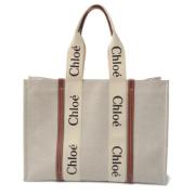 Chloé Pre-owned Pre-owned Canvas handvskor White, Dam