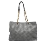 Bottega Veneta Vintage Pre-owned Laeder axelremsvskor Gray, Dam