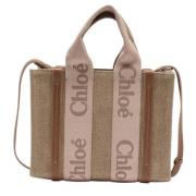 Chloé Pre-owned Pre-owned Canvas handvskor Beige, Dam