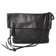 Bottega Veneta Vintage Pre-owned Laeder axelremsvskor Black, Dam