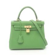 Hermès Vintage Pre-owned Laeder handvskor Green, Dam