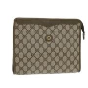 Gucci Vintage Pre-owned Laeder kuvertvskor Beige, Dam