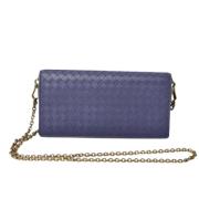 Bottega Veneta Vintage Pre-owned Laeder plnbcker Blue, Dam