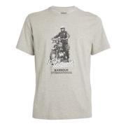 Barbour Grafiskt Tryck T-shirt Grå Marl Gray, Herr