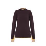 Fendi Rund Hals Jersey Topp Brown, Dam