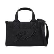 Karl Lagerfeld Kornig Toteväska Höj Stil Modern Black, Dam