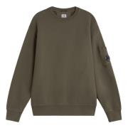 C.p. Company Grön Ficka Sweatshirt med Linss Green, Herr