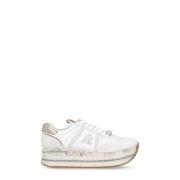 Premiata Vita Mocka Läder Sneakers för Kvinna White, Dam