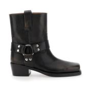 Paris Texas Western-inspirerade Svarta Ankelboots Black, Dam