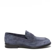 Alexander Hotto Blå Mocka Loafer Skor Blue, Herr