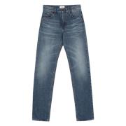 Haikure Mid Blue Denim Jeans Blue, Dam