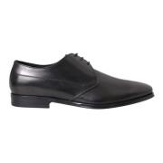 Dolce & Gabbana Svart Läder Derby Formella Klädskor Black, Herr