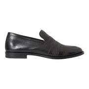 Dolce & Gabbana Svart Läder Loafer Klädsel Skor Black, Herr