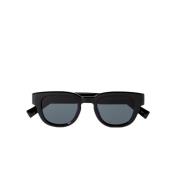 Saint Laurent Elegant Oval Dam Solglasögon i Svart Black, Dam