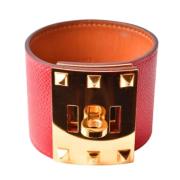 Hermès Vintage Pre-owned Laeder armband Red, Dam