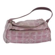 Chanel Vintage Pre-owned Nylon handvskor Pink, Dam