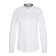 Barbour Elegant Oxford Bomullsskjorta med Feminina Detaljer White, Dam