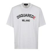 Dsquared2 Klassisk Vit Bomullstee White, Herr