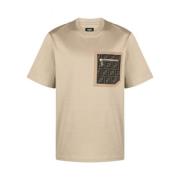 Fendi Jacquard Fick T-Shirt Beige, Herr