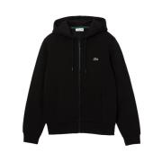 Lacoste Svart Tröja Minimalistisk Sportig Stil Black, Herr