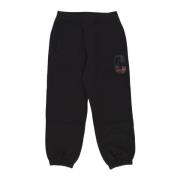 Carhartt Wip Svart Fleece Sweatpants Elastisk Midja Black, Herr