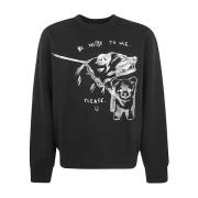 Carhartt Wip Svart Vit Pepe Be Nice Sweatshirt Black, Herr