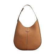 Tod's Tidlös Di Bag Hobo i Liten Läder Brown, Dam