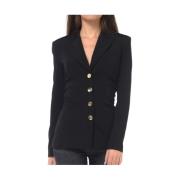 Pinko Flytande neoprenblazer med spetsig krage Black, Dam