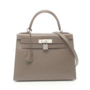 Hermès Vintage Pre-owned Canvas handvskor Gray, Dam