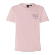 Pinko Nambrone T-Shirt Pink, Dam