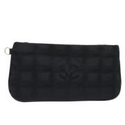 Chanel Vintage Pre-owned Tyg kuvertvskor Black, Dam