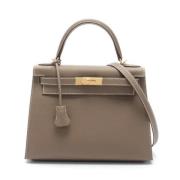 Hermès Vintage Pre-owned Canvas handvskor Brown, Dam