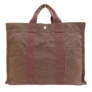 Hermès Vintage Pre-owned Canvas handvskor Brown, Dam