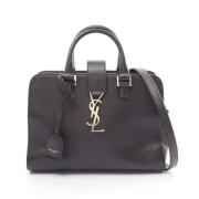 Yves Saint Laurent Vintage Pre-owned Laeder handvskor Brown, Dam