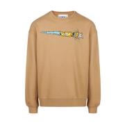 Iceberg Garfield Print Crewneck Sweatshirt Brown, Herr