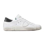 Philippe Model Lädersneakers med Tonal Logo Patch White, Herr