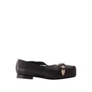 Toga Pulla Svart Läder Ballerina Slip-On Skor Black, Dam