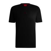 Hugo Boss Svart Bomull T-shirt Diragolino Black, Herr